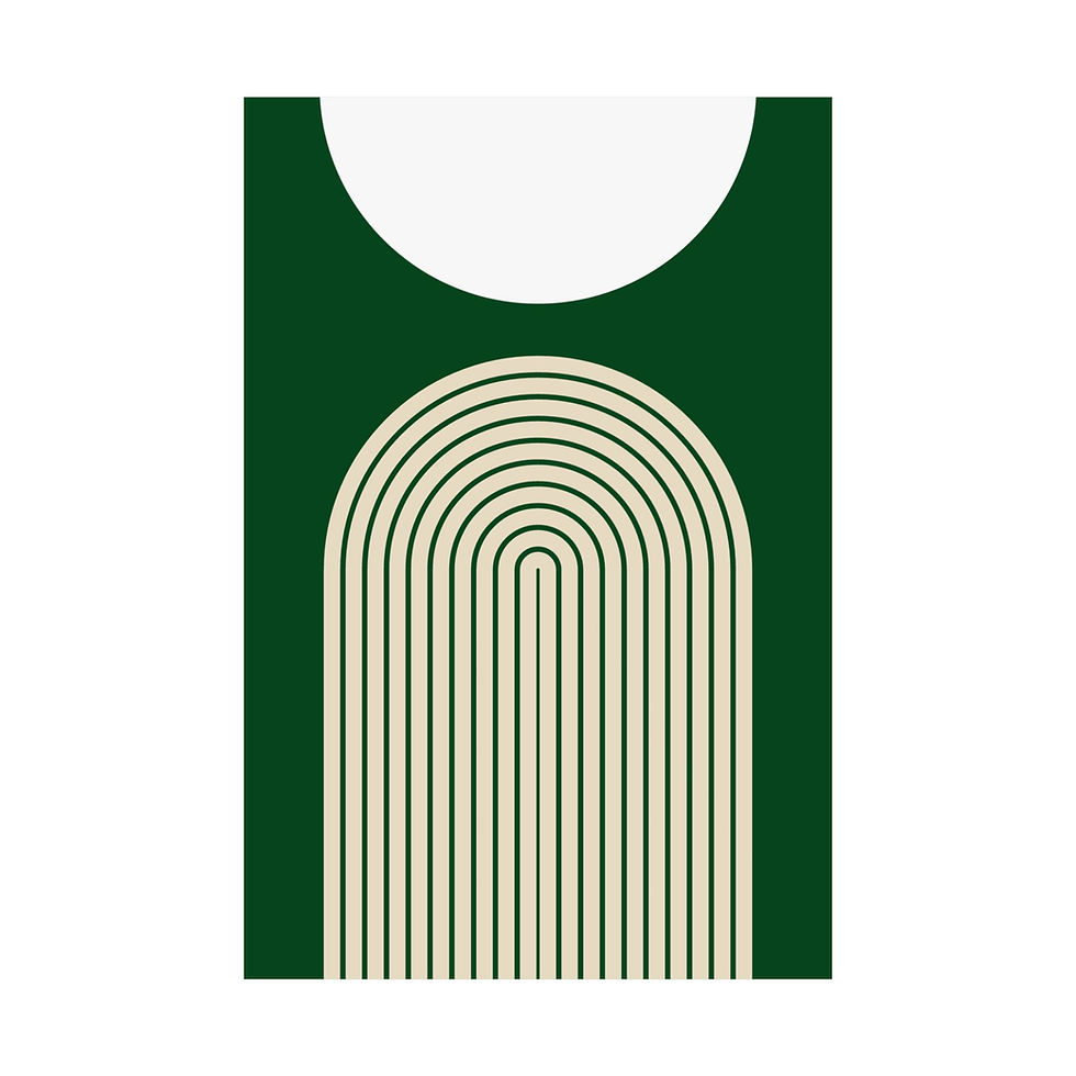 Thumbnail: Modern Geometric 09 Matte Poster - Milwaukee Bucks - Away