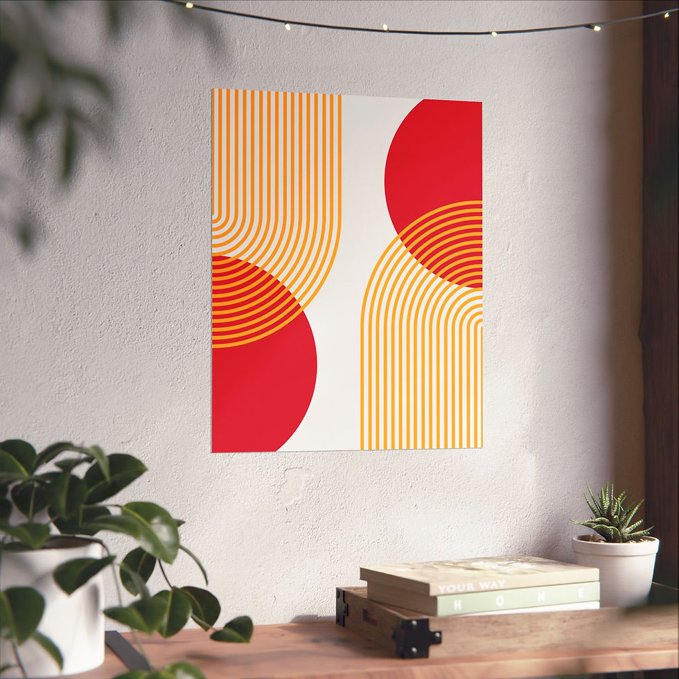 Thumbnail: Modern Geometric 25 Matte Poster - Kansas City Chiefs - Home