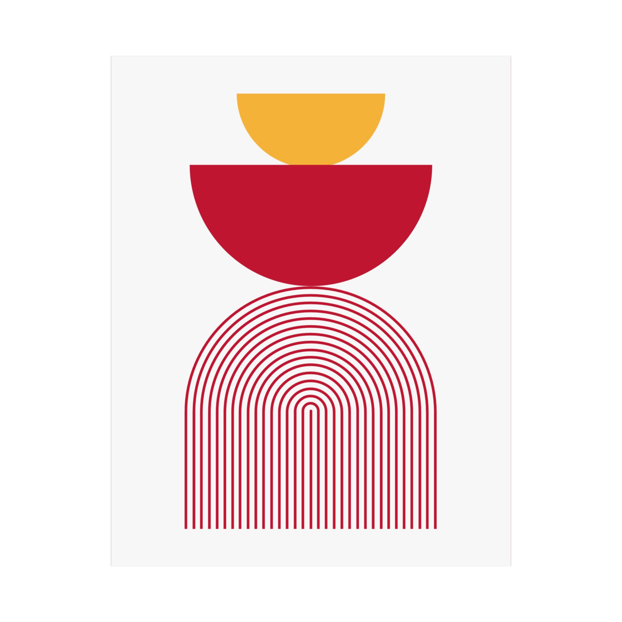 Modern Geometric 24 Matte Poster - Atlanta Hawks - Home