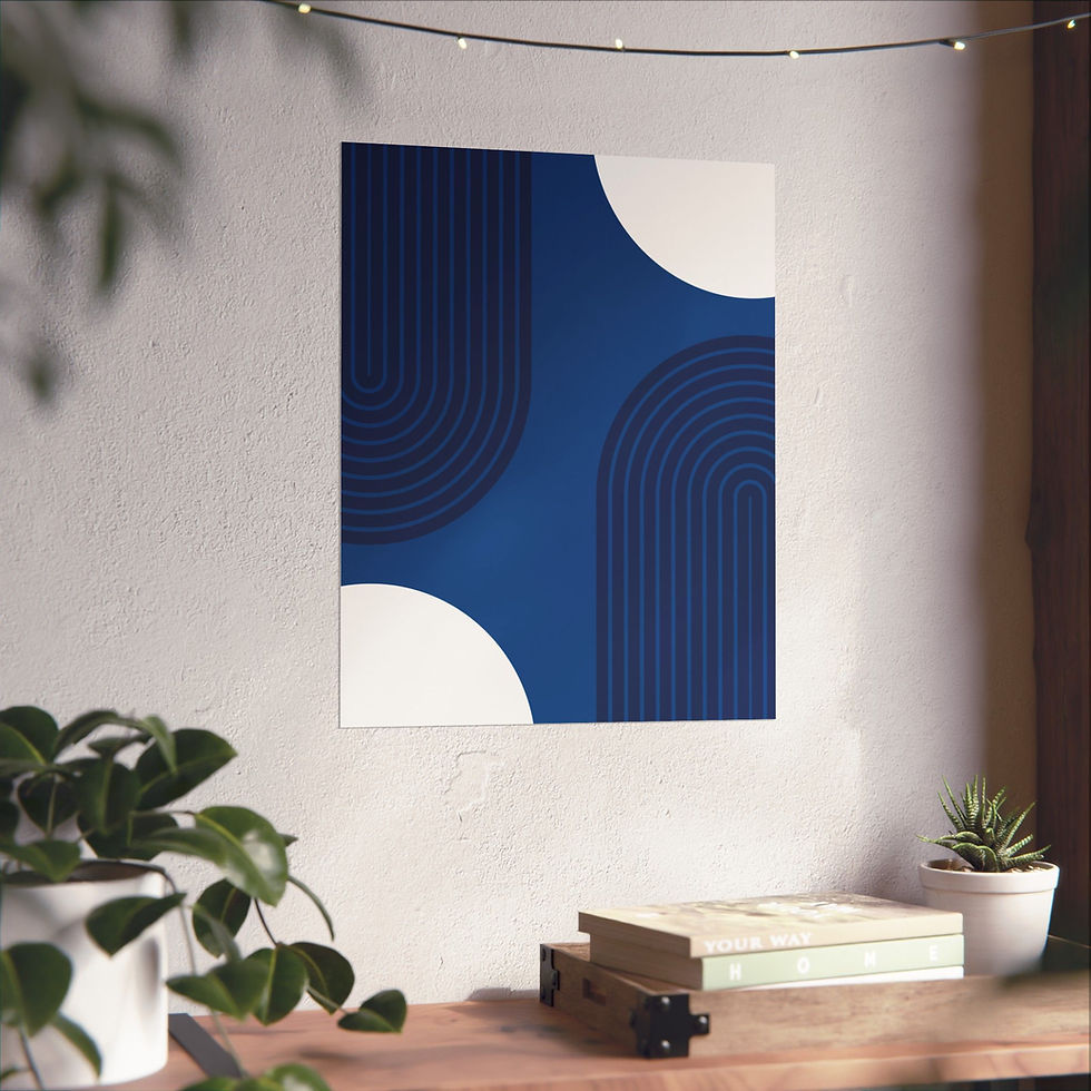 Thumbnail: Modern Geometric 10 Matte Poster - Toronto Blue Jays - Alt
