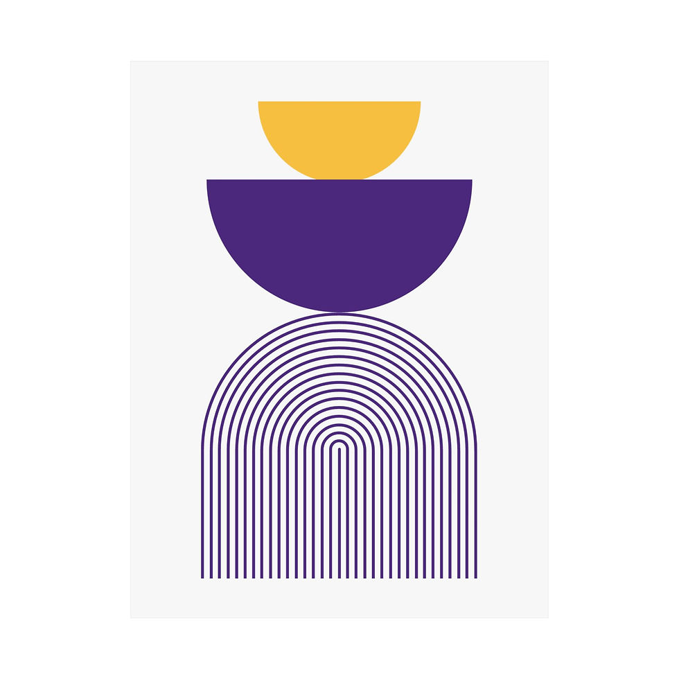 Thumbnail: Modern Geometric 24 Matte Poster - Minnesota Vikings - Home