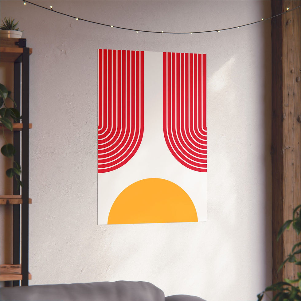 Thumbnail: Modern Geometric 11 Matte Poster - Kansas City Chiefs - Home