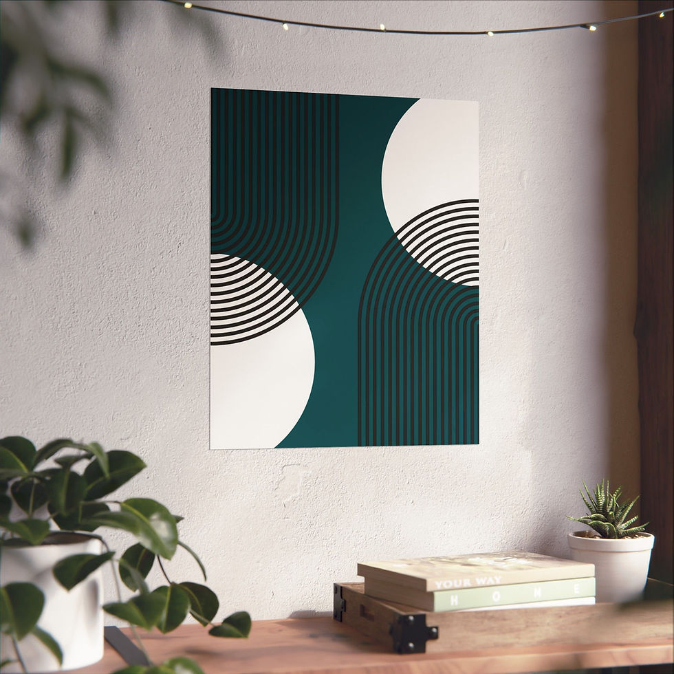 Thumbnail: Modern Geometric - 25 - Matte Poster - Philadelphia Eagles - Away