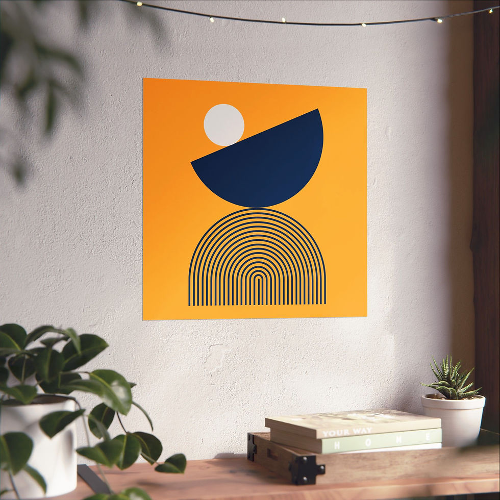 Thumbnail: Modern Geometric 26 Matte Poster - Indiana Pacers - Alt