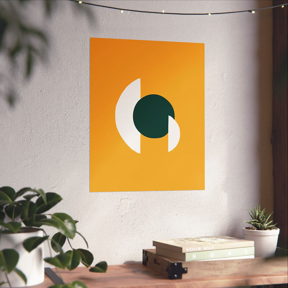 Thumbnail: Modern Geometric 30 Matte Poster - Oakland A's - Alt