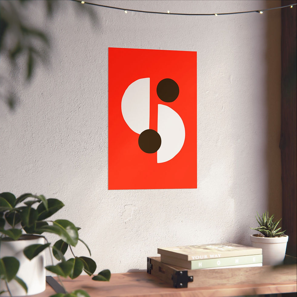 Thumbnail: Geometric 29 Matte Poster - Cleveland Browns - Alt