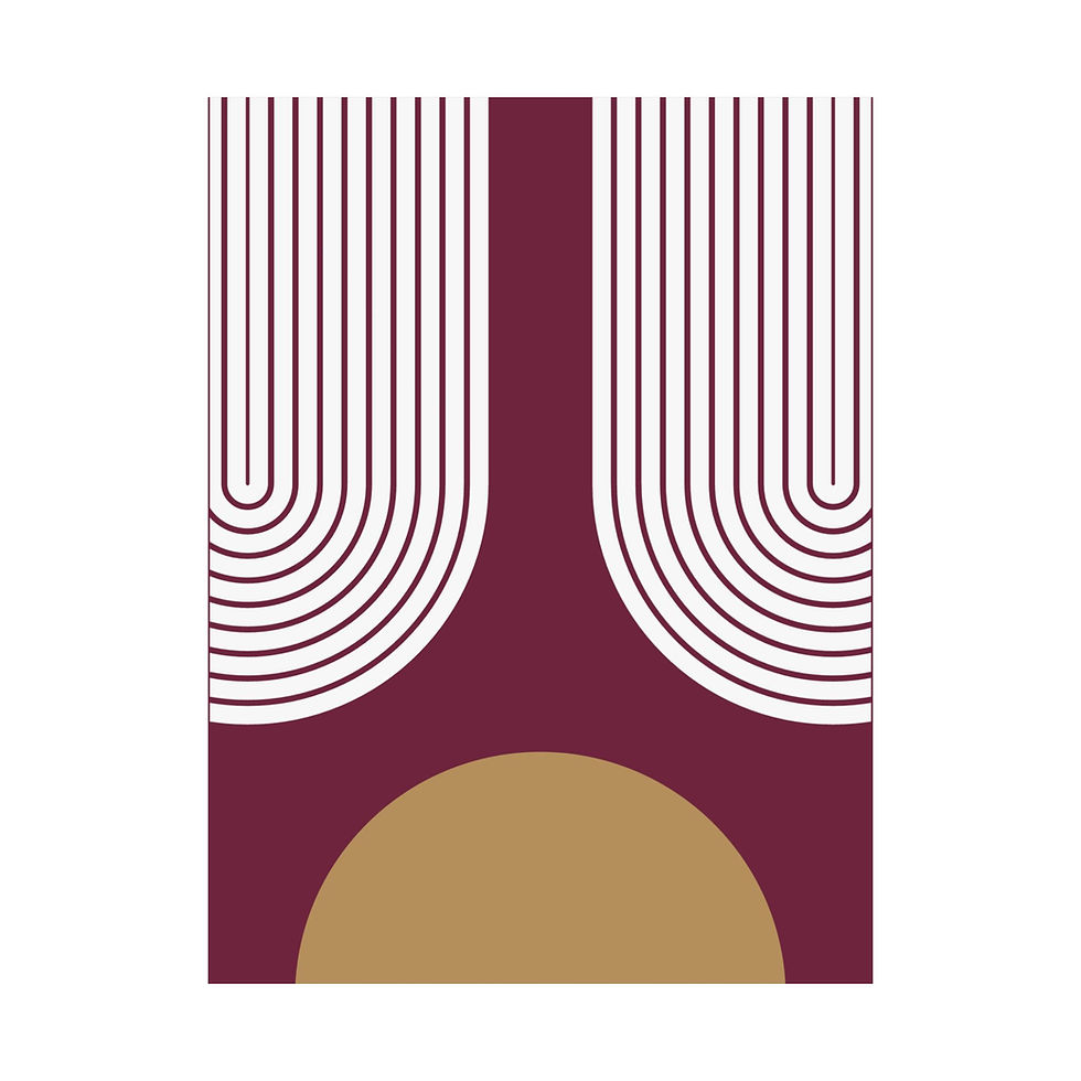 Thumbnail: Modern Geometric 11 Matte Poster - Cleveland Cavilers - Away