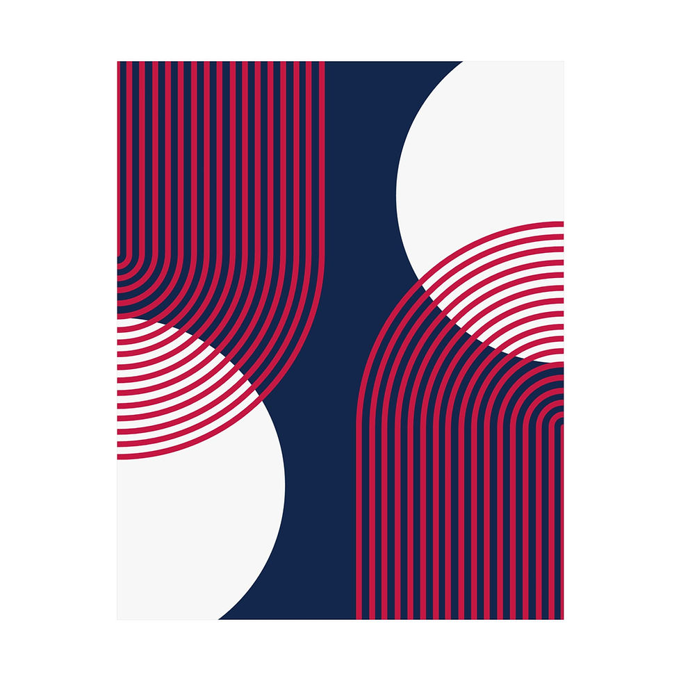 Thumbnail: Modern Geometric 25 Matte Poster - Atlanta Braves - Away