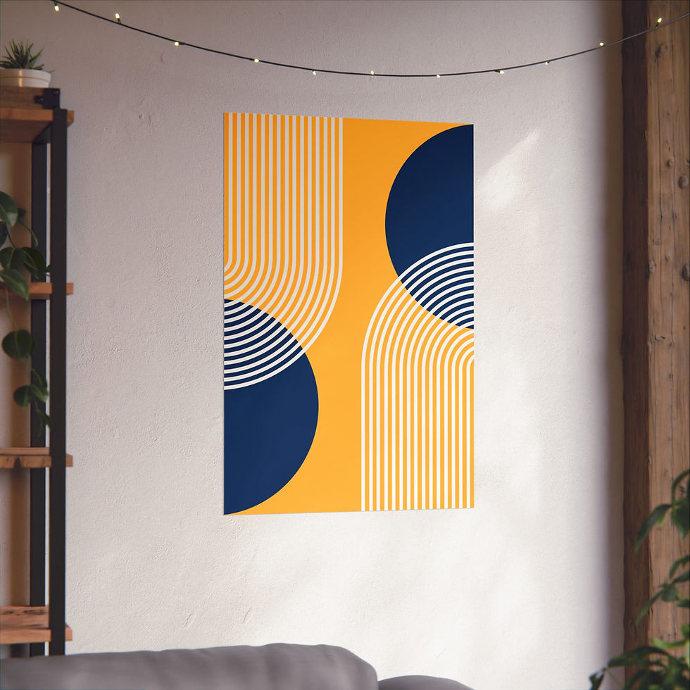 Thumbnail: Modern Geometric 25 Matte Poster - Indiana Pacers - Alt
