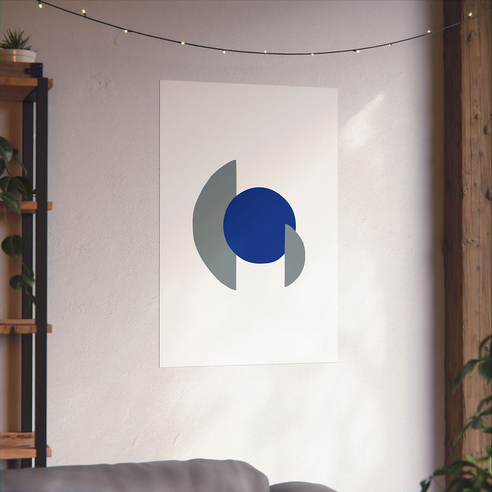 Thumbnail: Modern Geometric 30 Matte Poster - Dallas Cowboys - Home