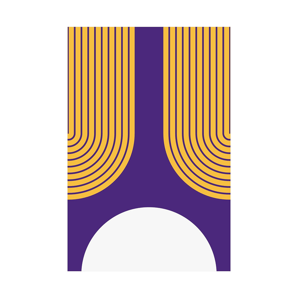Thumbnail: Modern Geometric 11 Matte Poster - Minnesota Vikings - Away