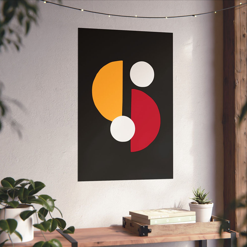Thumbnail: Modern Geometric 29 Matte Poster - Atlanta Hawks - Alt