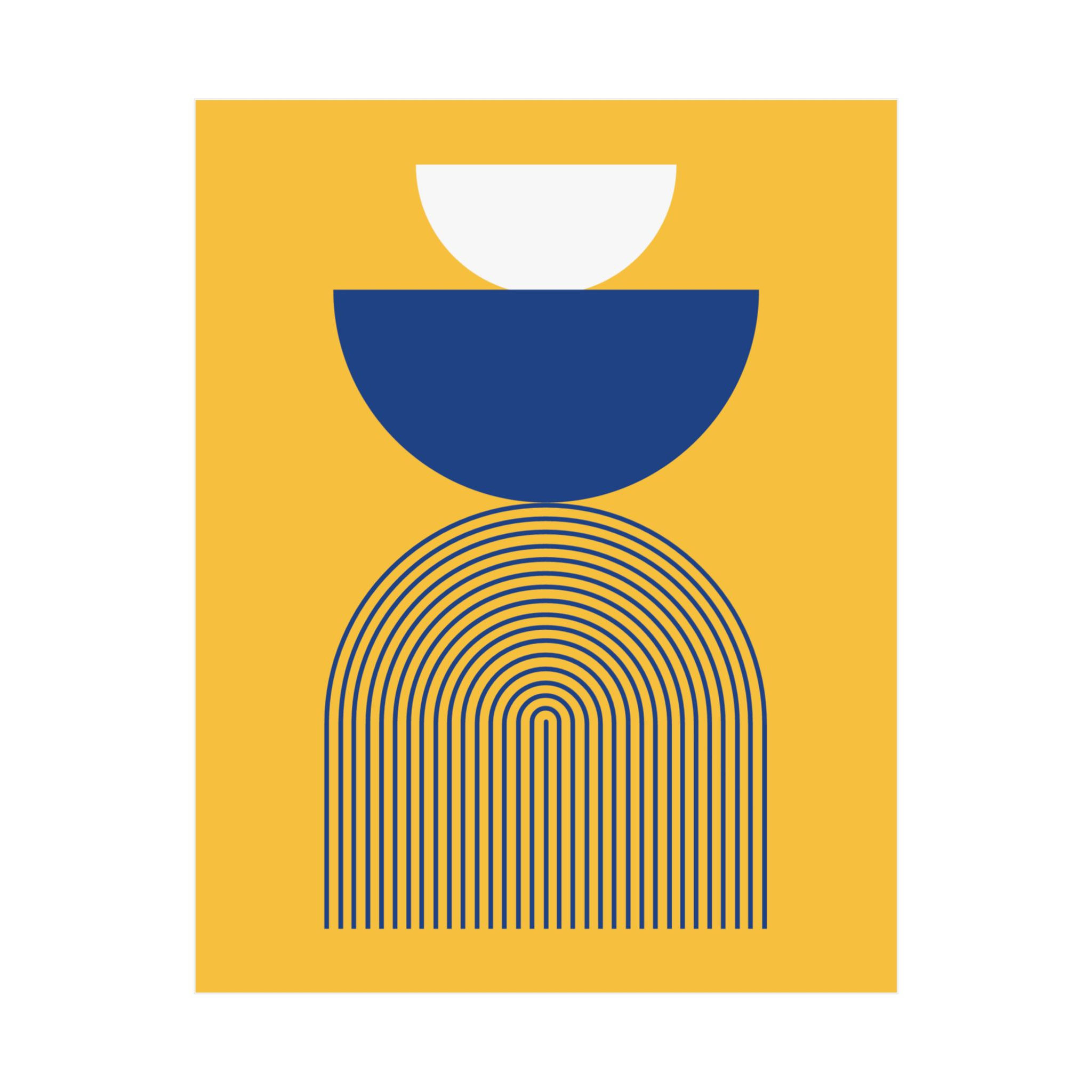 Modern Geometric 24 Matte Poster - Golden State Warriors - Alt