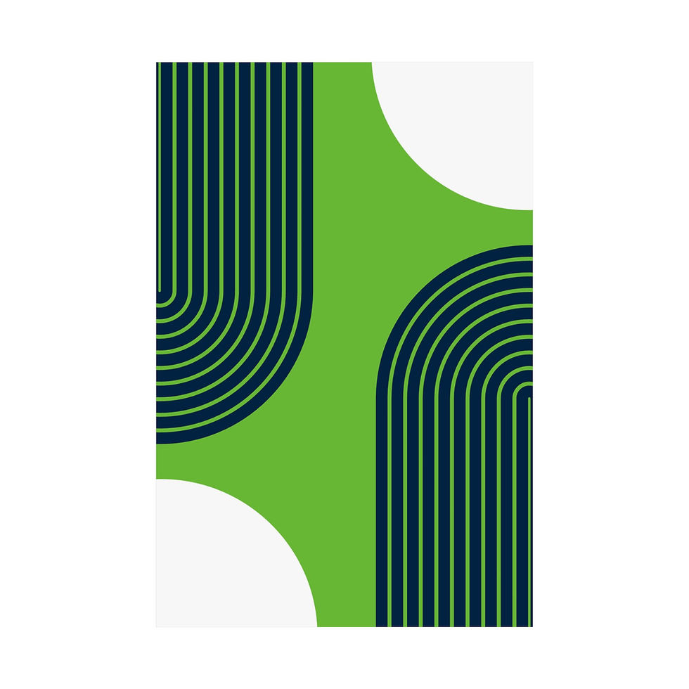 Thumbnail: Modern Geometric - 10 - Matte Poster - Seattle Seahawks - Alt