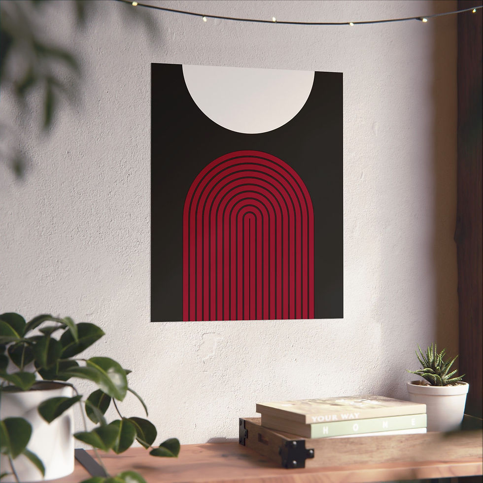 Thumbnail: Geometric 09 Matte Poster - Miami Heat - Away