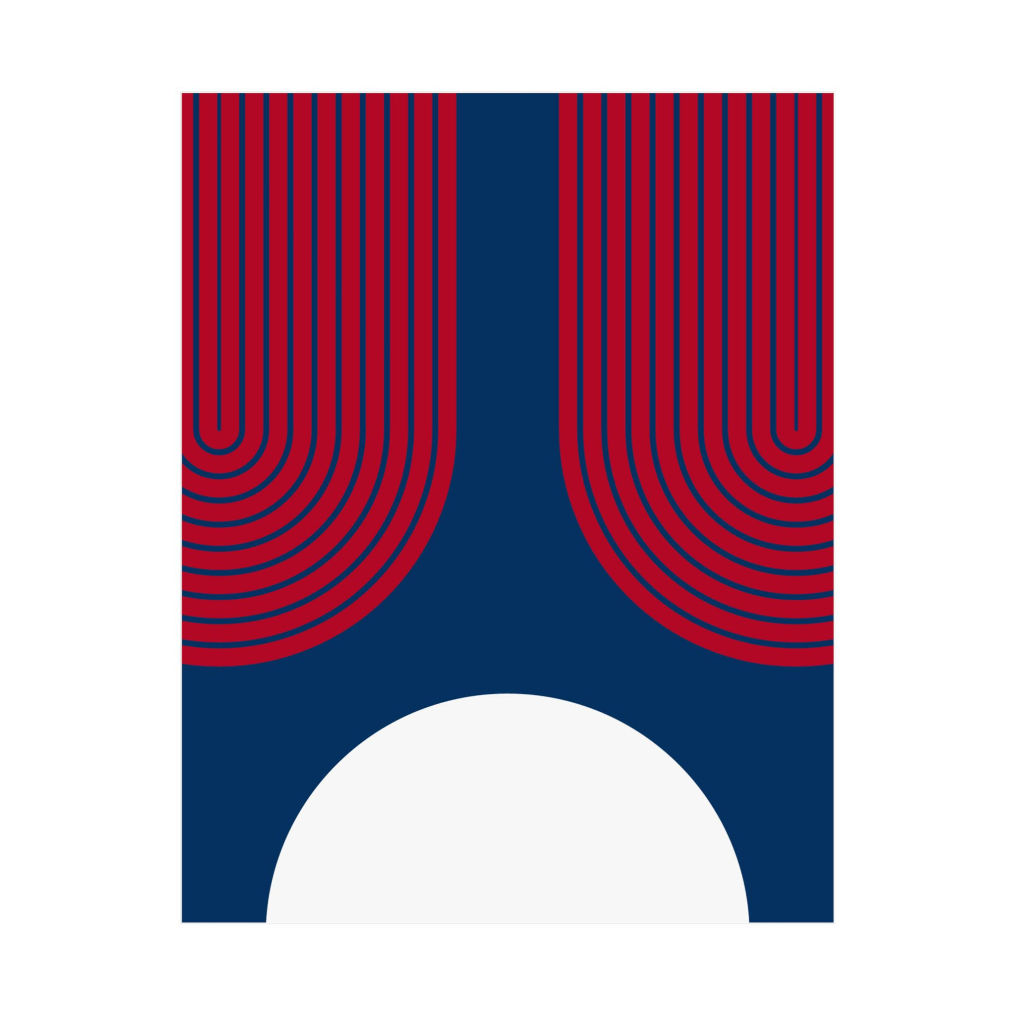 Geometric 11 Matte Poster - Los Angeles Angels - Alt