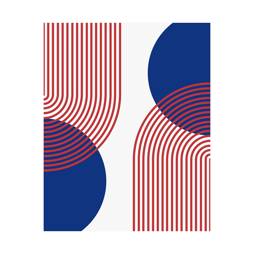 Thumbnail: Modern Geometric 25 Matte Poster - Chicago Cubs - Home