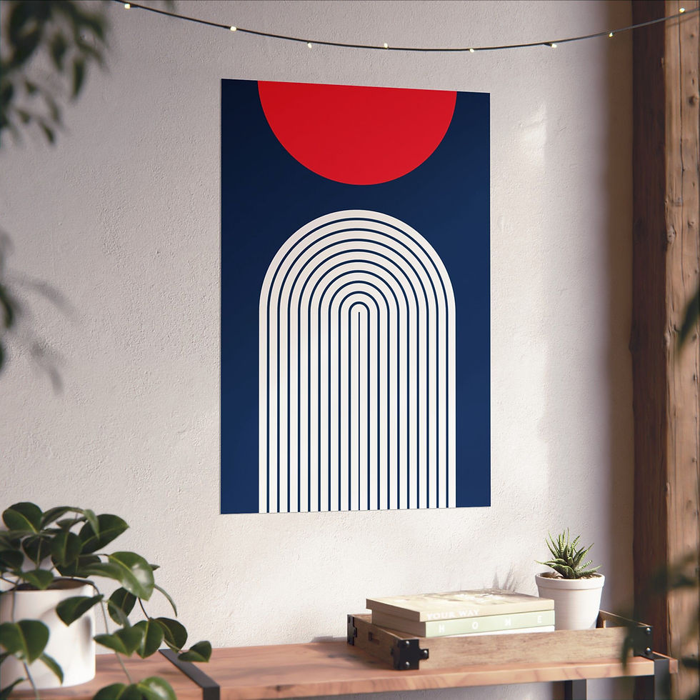 Thumbnail: Geometric 09 Matte Poster - Washington Wizards - Alt