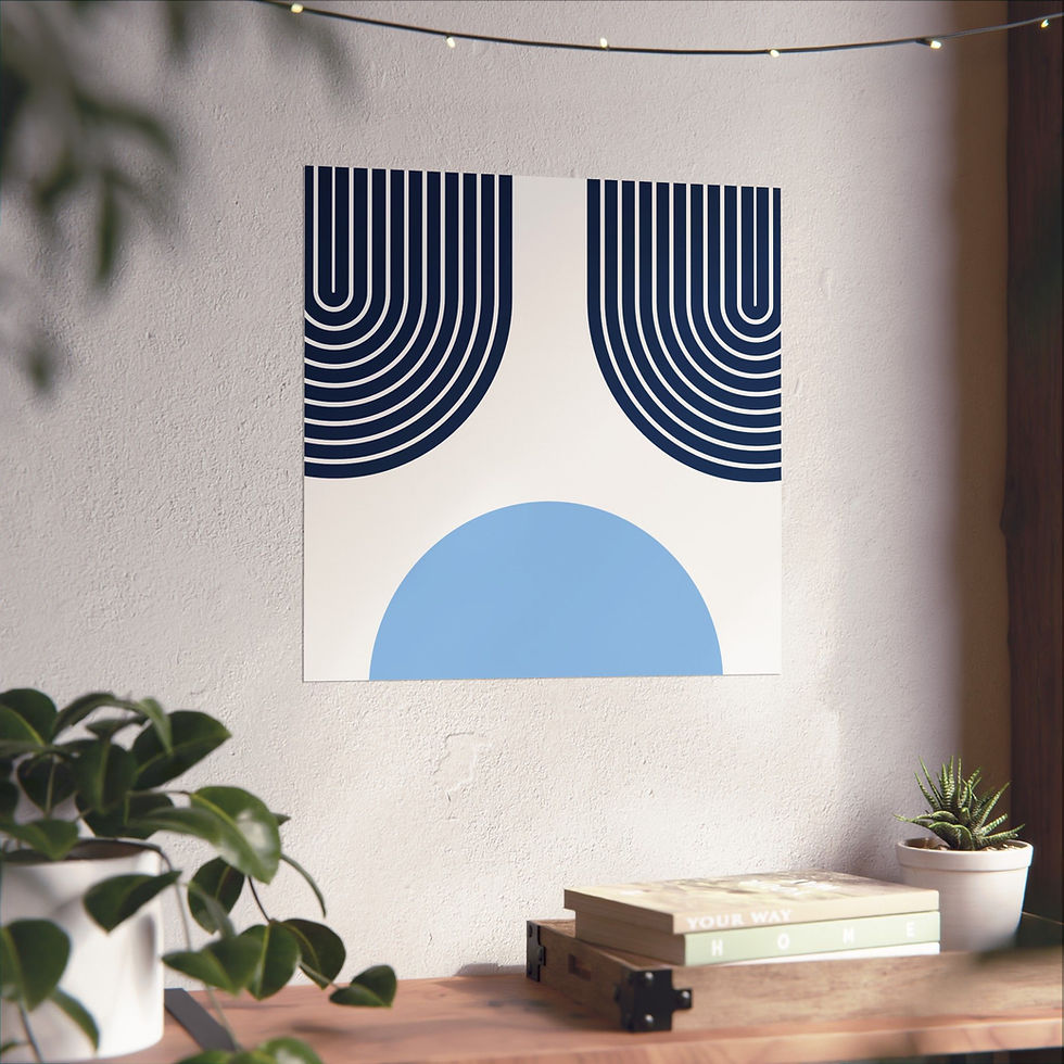 Thumbnail: Geometric 11 Matte Poster - Tampa Bay Rays - Home