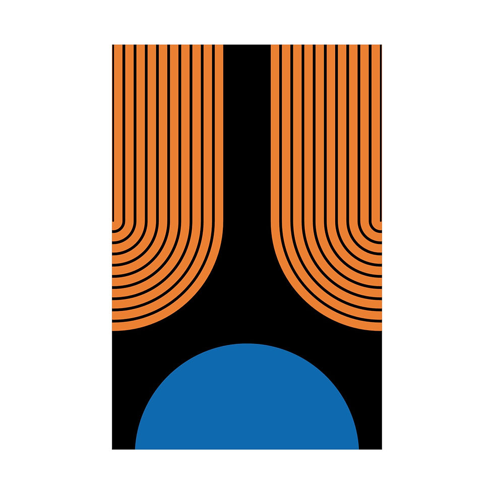 Thumbnail: Modern Geometric 11 Matte Poster - New York Knicks - Alt