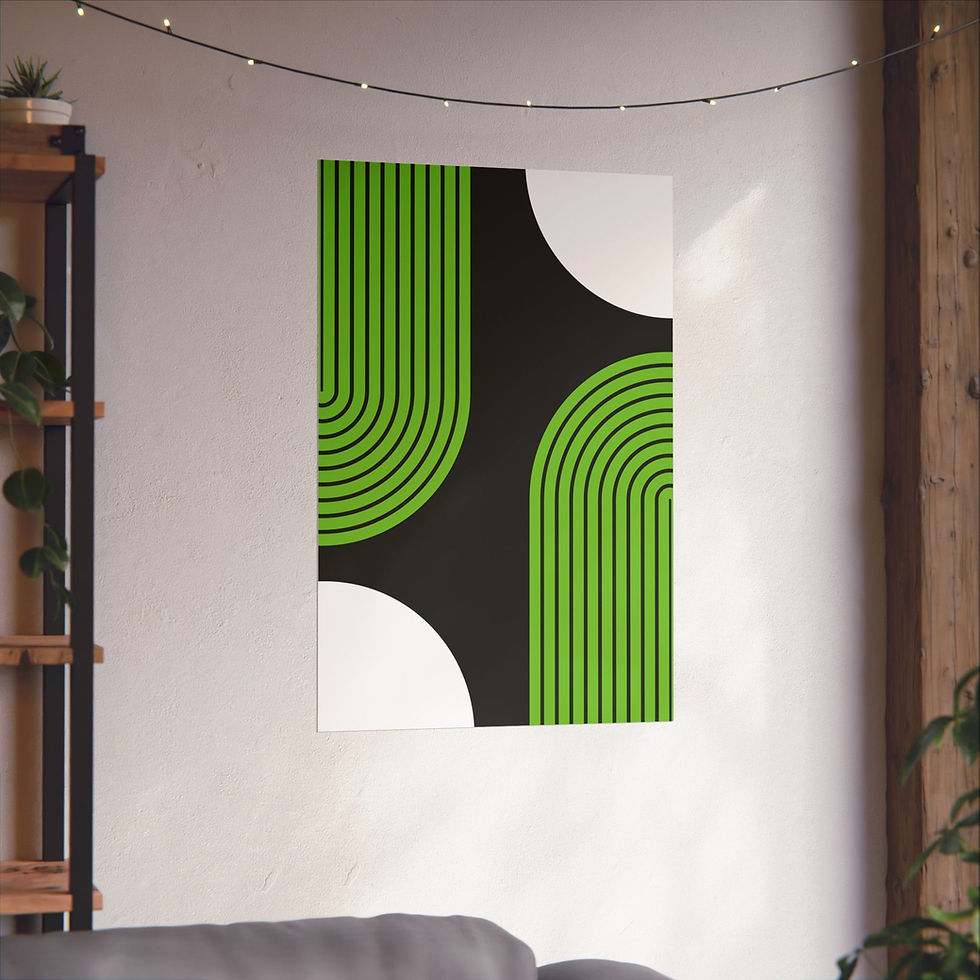 Thumbnail: Modern Geometric 10 Matte Poster - Minnesota Timberwolves - Alt