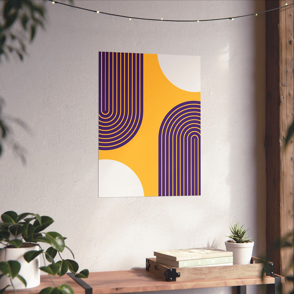Thumbnail: Modern Geometric 10 Matte Poster - Minnesota Vikings - Alt