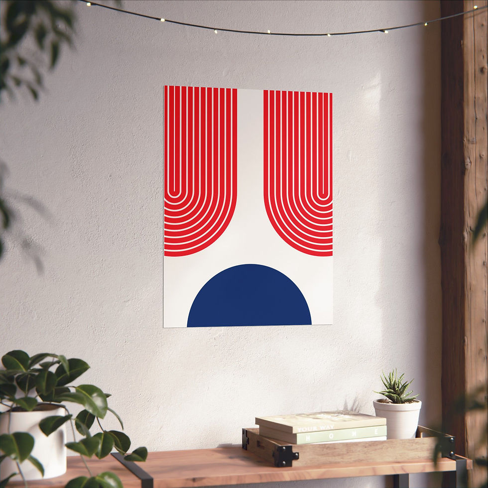 Thumbnail: Modern Geometric 11 Matte Poster - Philadelphia Phillies - Home
