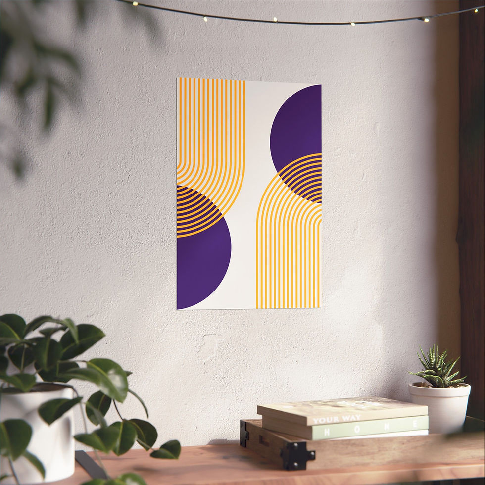 Thumbnail: Modern Geometric 25 Matte Poster - Minnesota Vikings - Home
