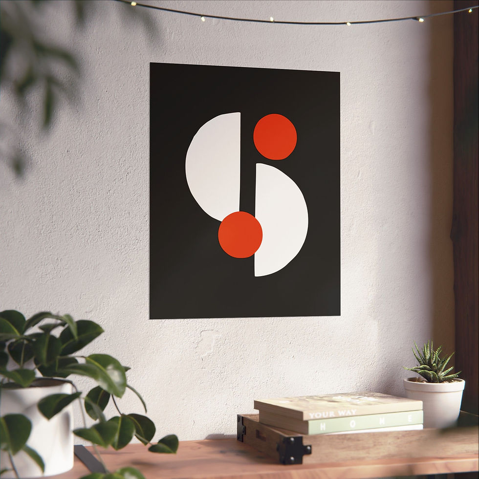 Thumbnail: Modern Geometric 29 Matte Poster - Baltimore Orioles - Away