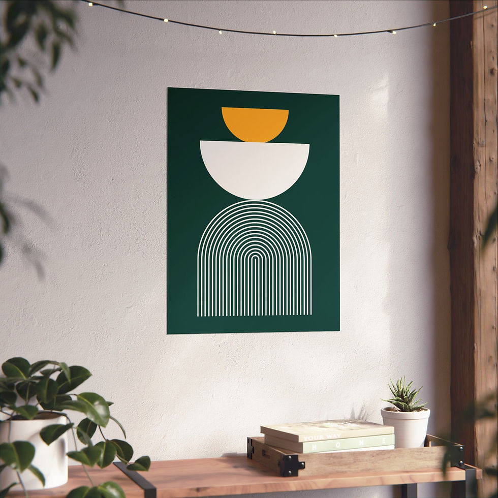Thumbnail: Modern Geometric 24 Matte Poster - Oakland A's - Away