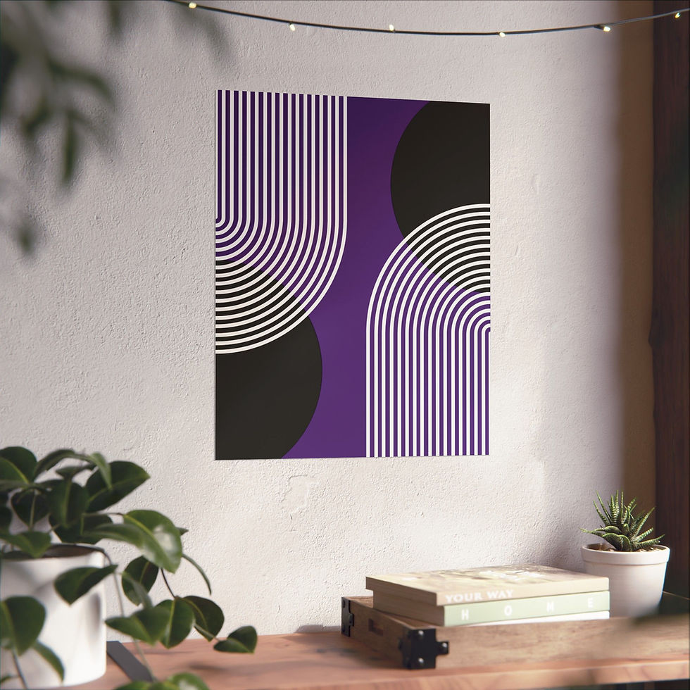 Thumbnail: Geometric 25 Matte Poster - Sacramento Kings - Alt