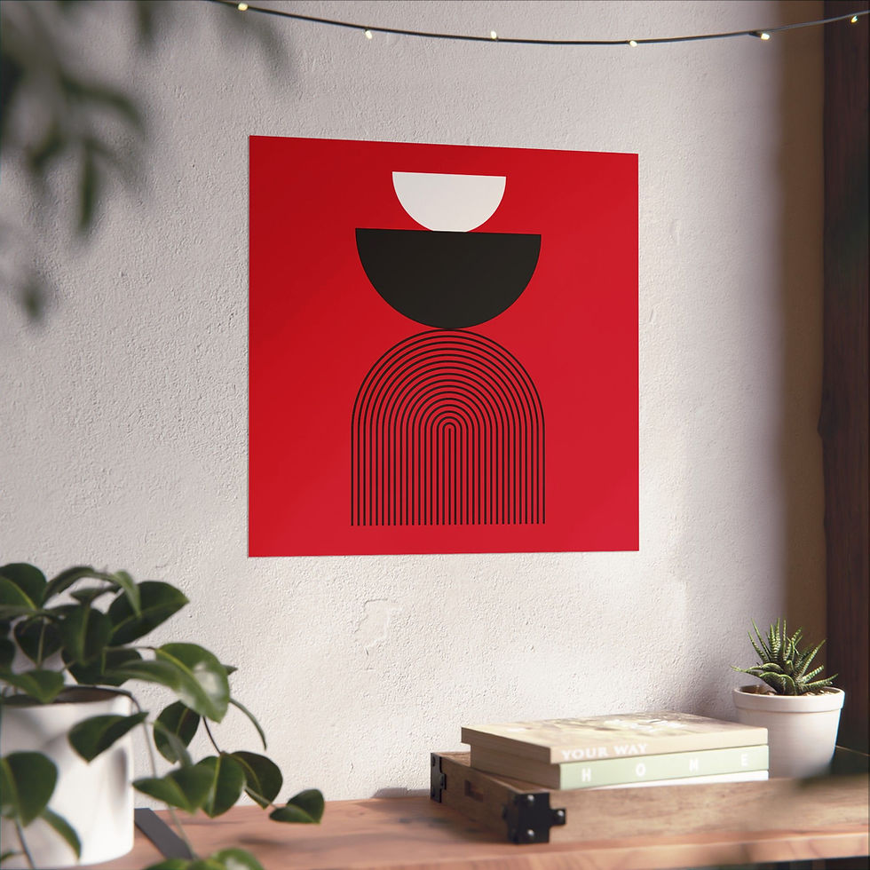 Thumbnail: Geometric 24 Matte Poster - Portland Trailblazers - Alt