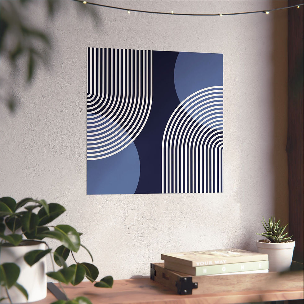 Thumbnail: Modern Geometric 25 Matte Poster - Memphis Grizzlies - Away