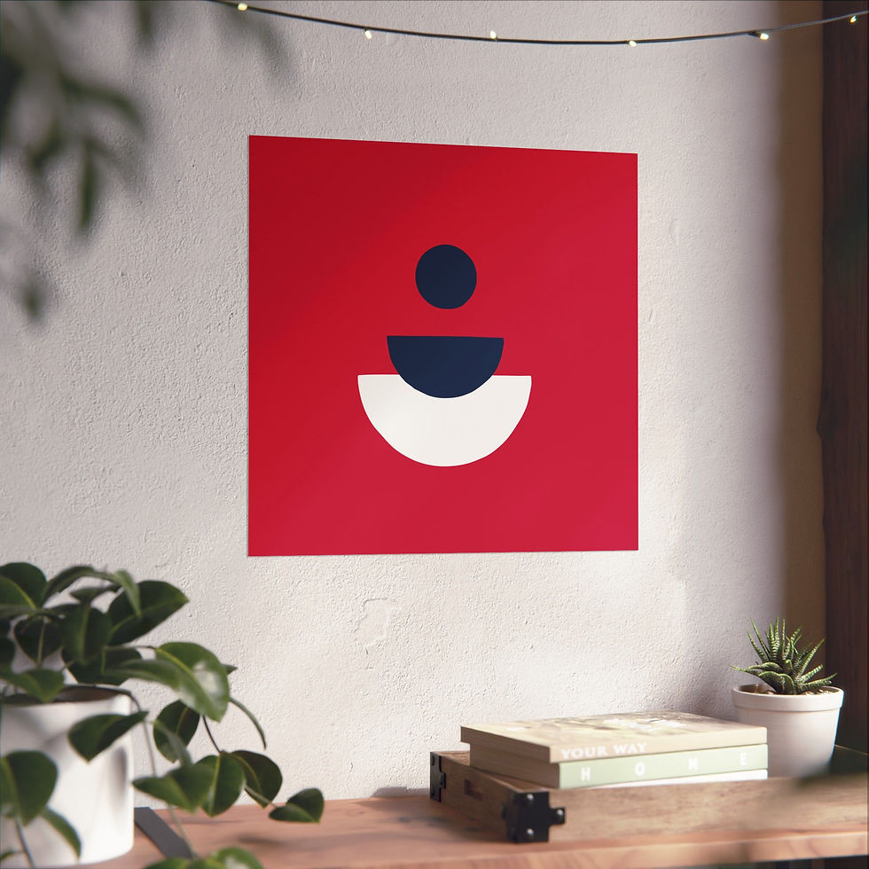 Thumbnail: Modern Geometric 28 Matte Poster - Atlanta Braves - Alt