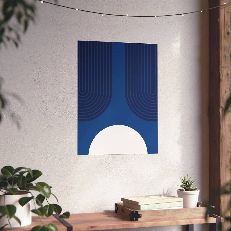 Thumbnail: Modern Geometric 11 Matte Poster - Toronto Blue Jays - Alt