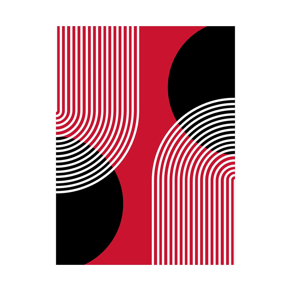 Thumbnail: Geometric 25 Matte Poster - Portland Trailblazers - Alt