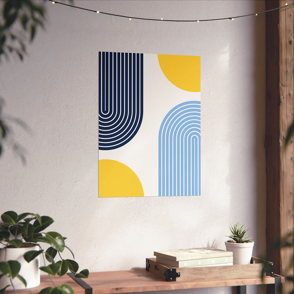 Thumbnail: Geometric 10 Matte Poster - Tampa Bay Rays - Home