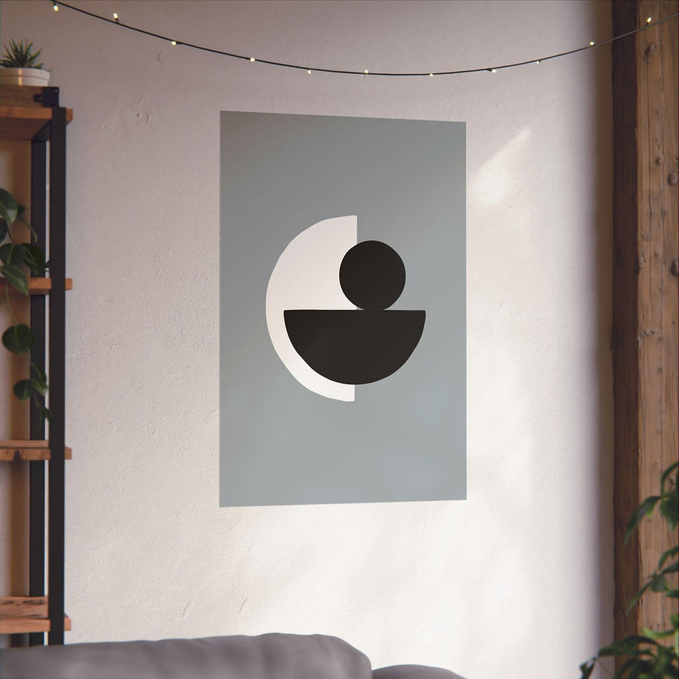 Thumbnail: Modern Geometric 31 Matte Poster - Las Vegas Raiders - Alt
