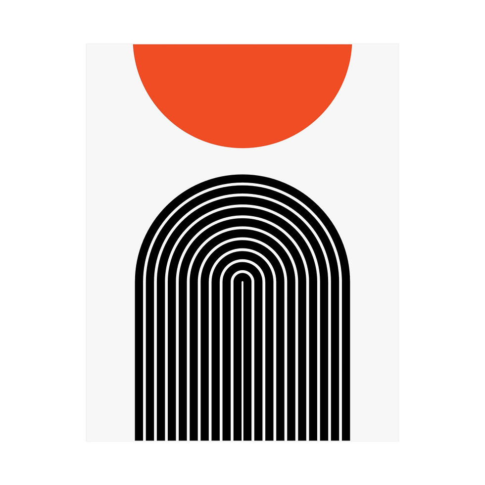 Geometric 09 Matte Poster - Cincinnati Bengals - Away