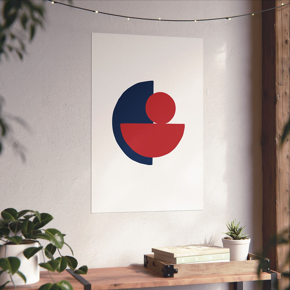 Thumbnail: Modern Geometric 31 Matte Poster - Boston Red Sox - Home