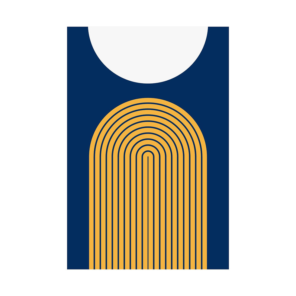 Thumbnail: Modern Geometric 09 Matte Poster - Indiana Pacers - Away