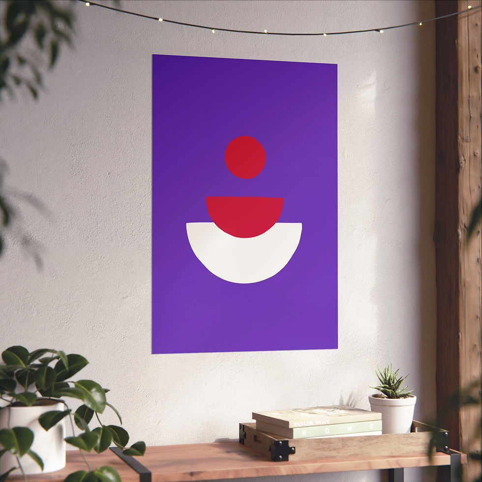 Thumbnail: Geometric 28 Matte Poster -Toronto Raptors - Alt