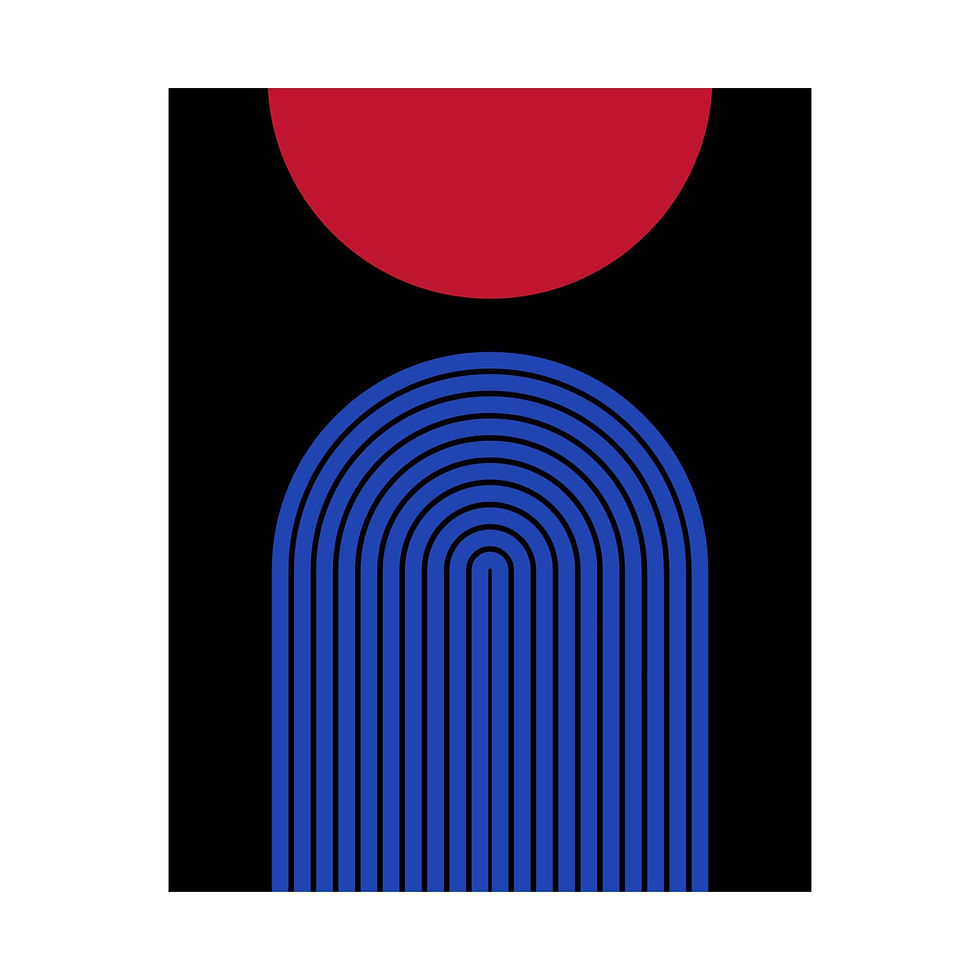 Thumbnail: Geometric 09 Matte Poster - Detroit Pistons - Alt