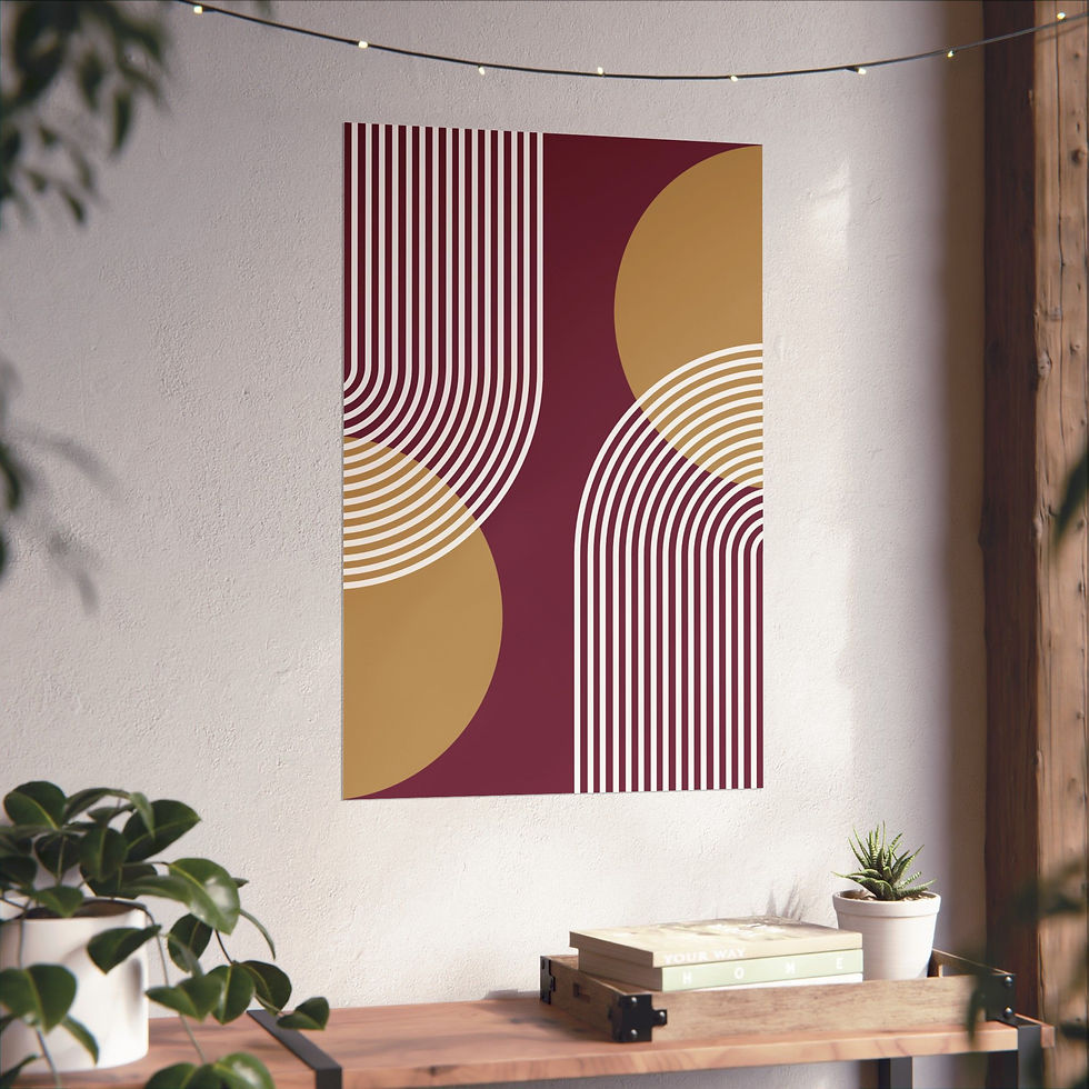Thumbnail: Modern Geometric 25 Matte Poster - Cleveland Cavilers - Away
