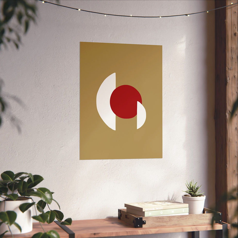 Thumbnail: Modern Geometric - 30 - Matte Poster - San Francisco 49ers - Alt