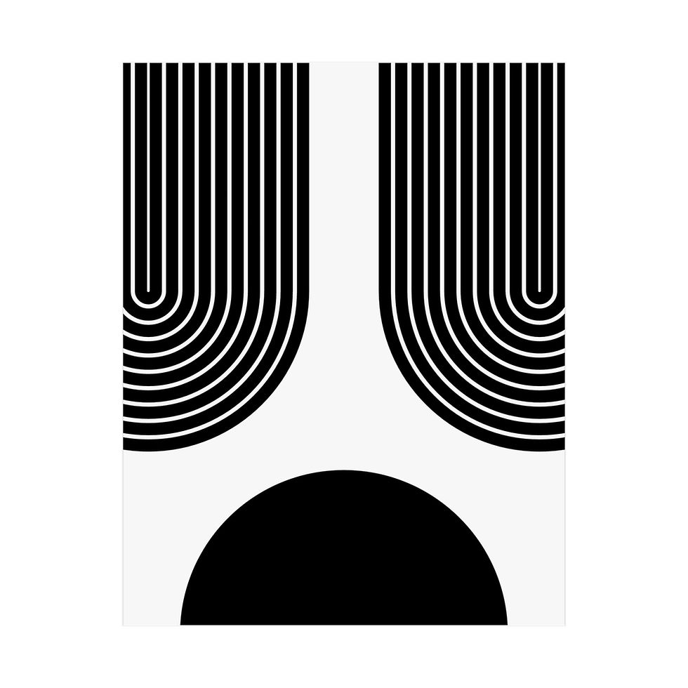 Modern Geometric 11 Matte Poster - Brooklyn Nets - Home