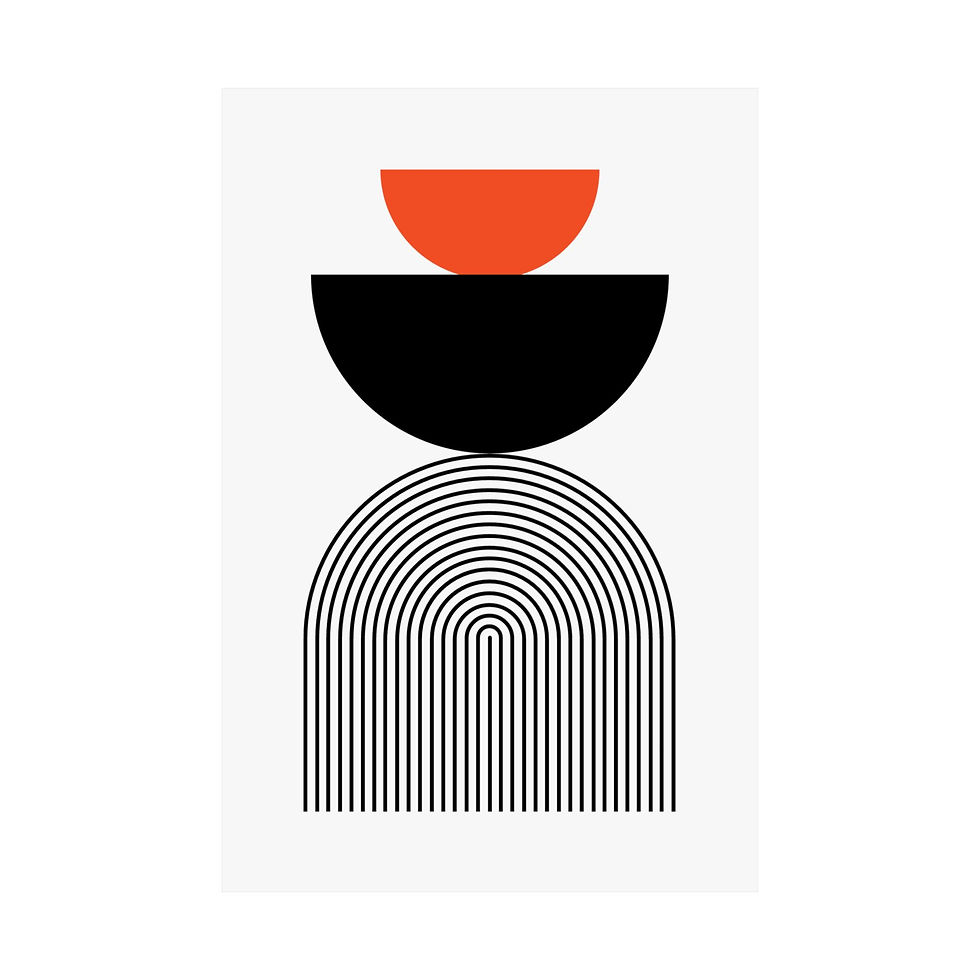 Thumbnail: Geometric 24 Matte Poster - Cincinnati Bengals - Home
