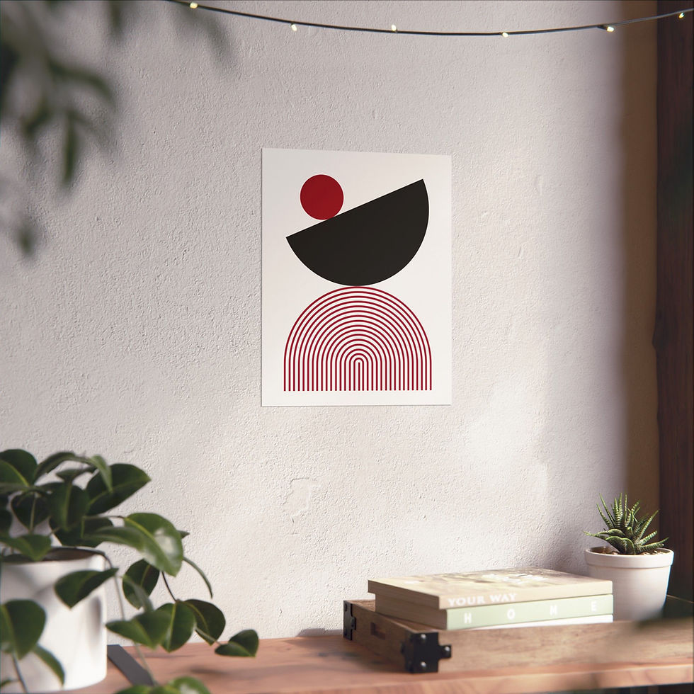 Thumbnail: Geometric 26 Matte Poster - Atlanta Falcons - Home