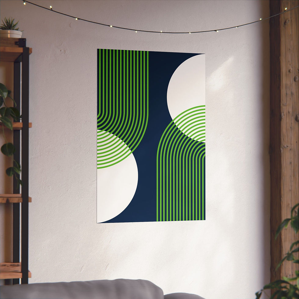 Thumbnail: Modern Geometric - 25 - Matte Poster - Seattle Seahawks - Away