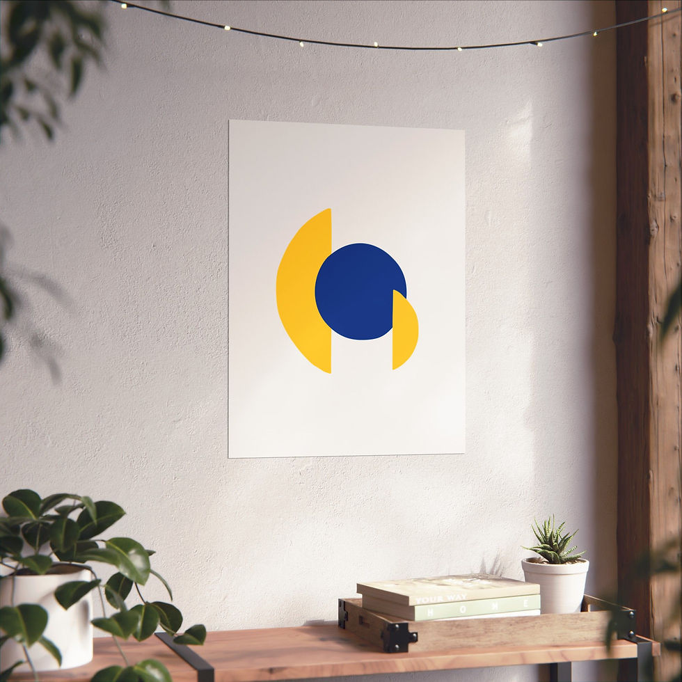 Thumbnail: Modern Geometric 30 Matte Poster - Los Angeles Rams - Home